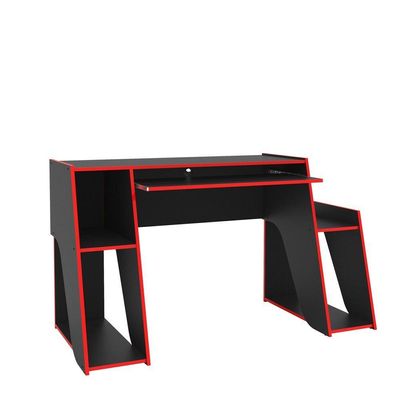 Mesa Para Computador Notebook Gamer Kyoto Preto/Vermelho