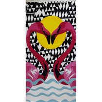 Toalha de Praia Margex Microfibra Estampada Cisne Pink
