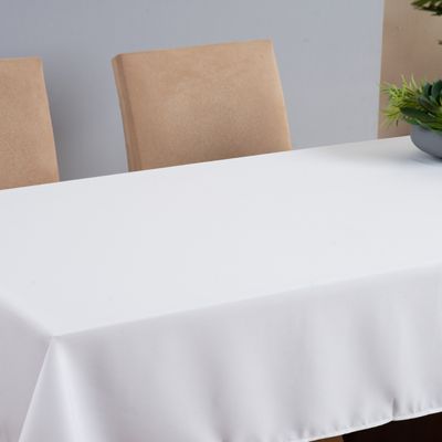 Toalha de Mesa Basic 1 Peça 1,45m x 1,40m 4 Lugares 100% Poliéster Tecido Oxford - Branco