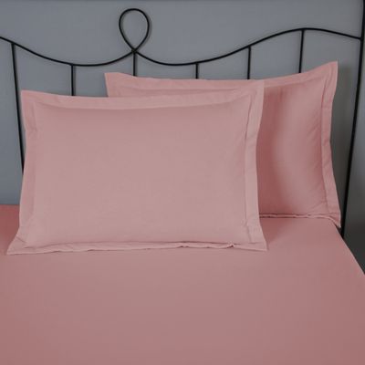 Porta Travesseiro Dia A Dia 1 Peça 70cm x 50cm 80% Algodão / 20% Poliéster Percal 140 Fios - Rosê