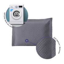 Porta Travesseiro Avulso 70cm x 50cm 1 Peça Prime Ultrassônico 100% Poliéster - Cinza