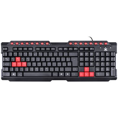 Teclado USB Gamer VX Gaming Dragon V2 ABNT2 1.8M Preto com Vermelho - GT100