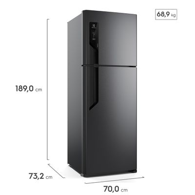 Geladeira Electrolux Frost Free com AutoSense 480L Efficient Duplex Black Inox Look (TF71B) 127V
