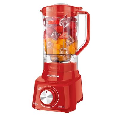 Liquidificador Mondial Turbo L900 Vermelho 900W com 5 Velocidades Vermelho / 220