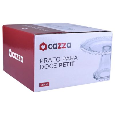Prato para Bolo de Vidro 20cm Petit CV244731 Cazza UNICA