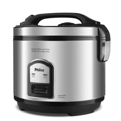 Panela de Arroz Elétrica Philco Inox 10 xícaras PH10P 127V