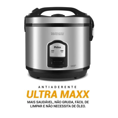 Panela de Arroz Elétrica Philco Inox 10 xícaras PH10P 127V