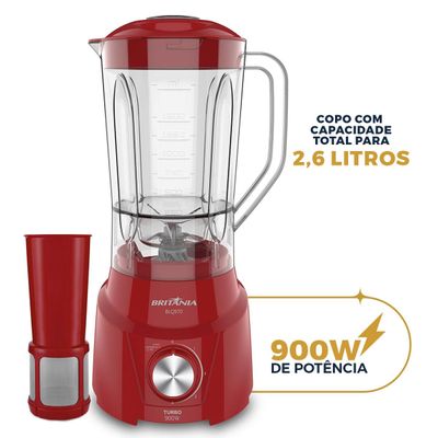 Liquidificador Britânia BLQ970V Turbo 900W 2,6L 127V