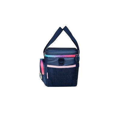 Kit Mochila Escolar, Lancheira Térmica  e Estojo Box Feminino Grande Stitch Azul