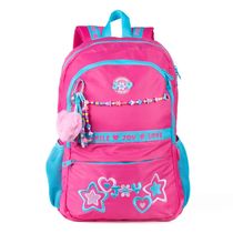 Kit Mochila Escolar Feminina + Lancheira Térmica + Estojo Box Juvenil BG Joy Rosa