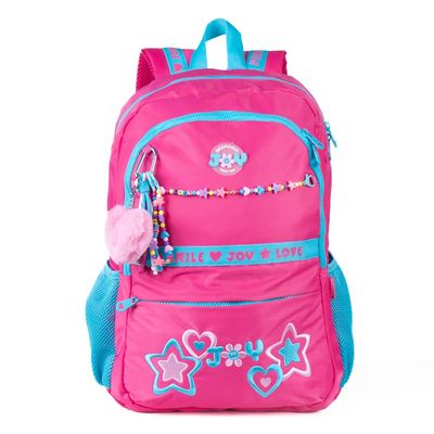 Kit Mochila Escolar Feminina + Lancheira Térmica + Estojo Box Juvenil BG Joy Rosa