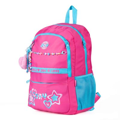 Kit Mochila Escolar Feminina + Lancheira Térmica + Estojo Box Juvenil BG Joy Rosa