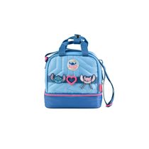 Kit Mochila Escolar + Lancheira Térmica + Estojo Feminino Stitch Star Azul