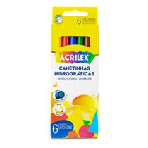 Canetinha Hidrográfica 6 Cores - ACRILEX