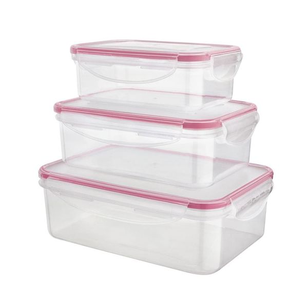 Conjunto de Potes Herméticos Retangulares Euro Home