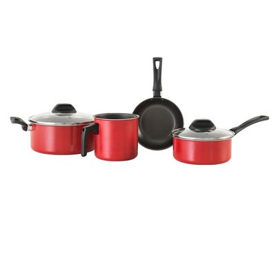 Conjunto de Panelas Brinox Garlic Vermelho Vermelho