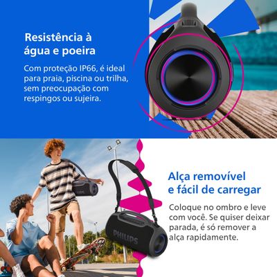 Caixa de Som Portátil Philips Boombeat TAX400B/78