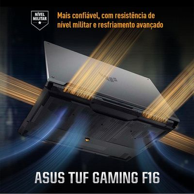 Notebook Gamer 16” Asus TUF Gaming F16 FX607VJ-RL002 Intel Core 5 210H 8GB RAM 512GB SSD RTX 3050 Mecha Gray