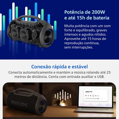Caixa de Som Portátil Philips Boombeat