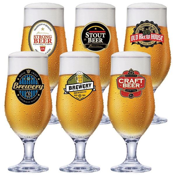 Conjunto de Taças para Cerveja Ruvolo Royal Beer 330 ml 6 Peças