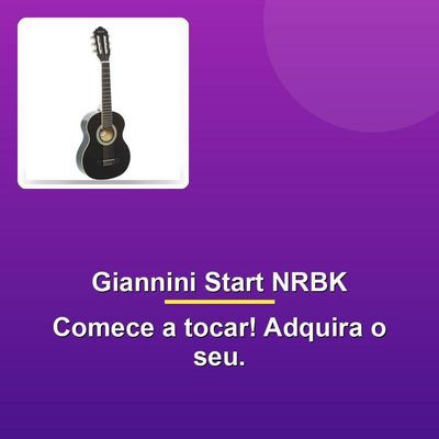 Violão Giannini Start Nrbk Infantil 30 Polegadas Preto
