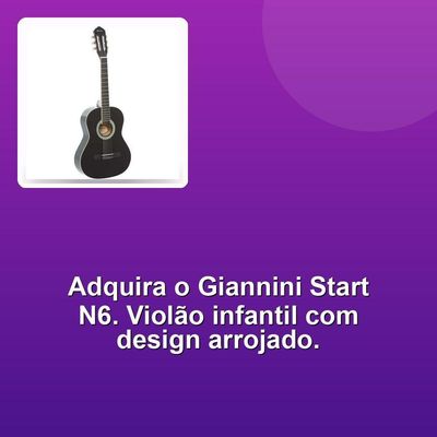 Violão Giannini Start N6 Infantil 36 Polegadas Preto