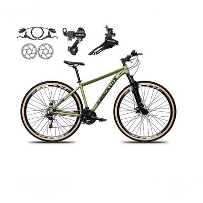 Bicicleta Aro 29 Absolute Nero 5 Alumínio 24v Câmbios Shimano Freio A Disco Hidráulico oliva Tam: 19