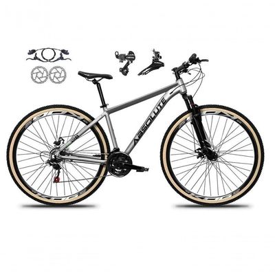 Bicicleta Aro 29 Absolute Nero 5 Alumínio 24v Câmbios Shimano Freio A Disco Hidráulico cinza Tam: 19