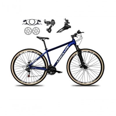 Bicicleta Aro 29 Absolute Nero 5 Alumínio 24v Câmbios Shimano Freio A Disco Hidráulico Azul Tam: 17
