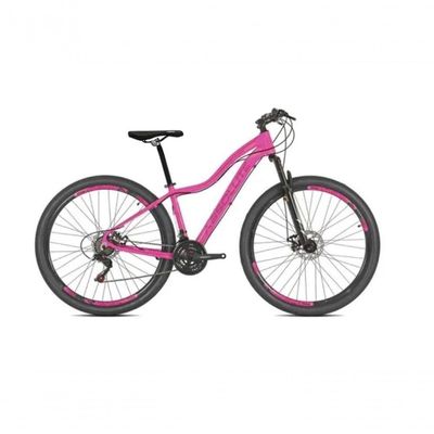 Bicicleta Aro 29 Absolute Hera Feminina 27v Alumínio K7 Freio A Disco Garfo Suspensão rosa Tam: 15