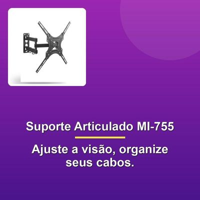 Suporte Tv Articulado Multivisão 55 Mi-75517 Preto