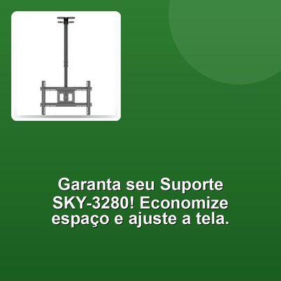 Suporte De Teto Para Tv Multivisão Sky-3280 32-80 Preto