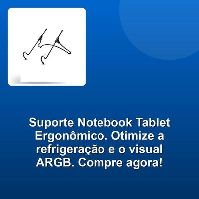 Suporte Notebook Tablet Ergonomico Preto Ac376