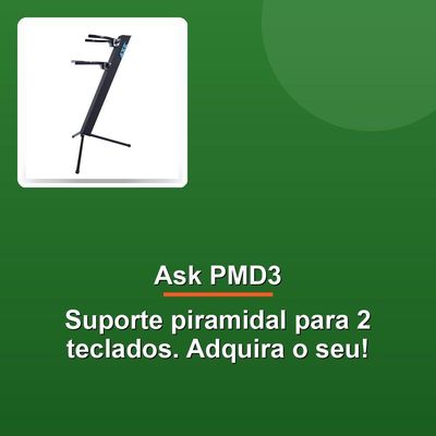 Suporte Piramidal Ask Pmd3 Para 2 Teclados Preto