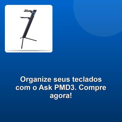 Suporte Piramidal Ask Pmd3 Para 2 Teclados Preto