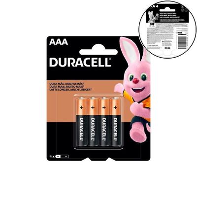 Pilha Alcalina Aaa 1,5v Duracell C-4
