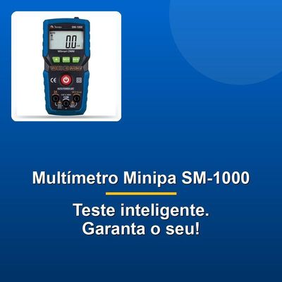 Multímetro Digital Minipa Sm-1000 Azul Preto