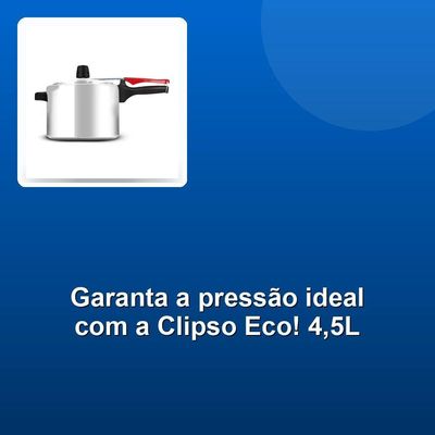 Panela De Pressão Clock Clipso Eco Polida 4,5l