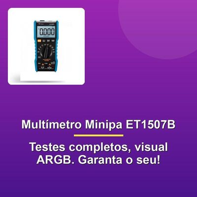 Multímetro Digital Minipa Et1507b Azul