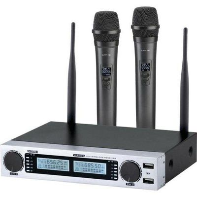 Microfone Sem Fio Duplo Vokal Vlr5-02 Plus