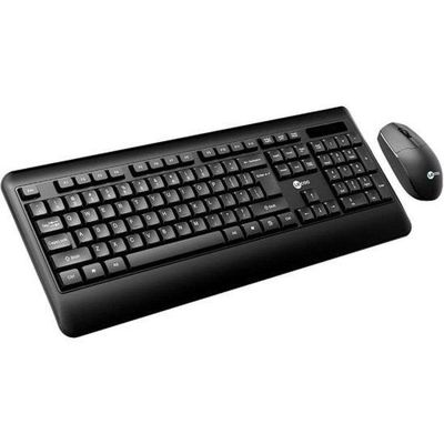 Kit Teclado Mouse Lecoo Kw202 Sem Fio Preto