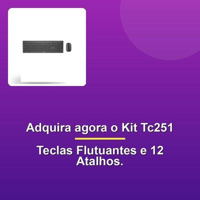 Kit Teclado E Mouse Sem Fio Teclas Flutuantes Tc251
