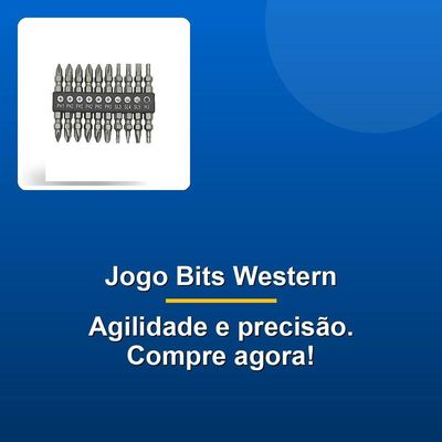 Jogo Bits Ponta Dupla Western 10 Peças 65mm
