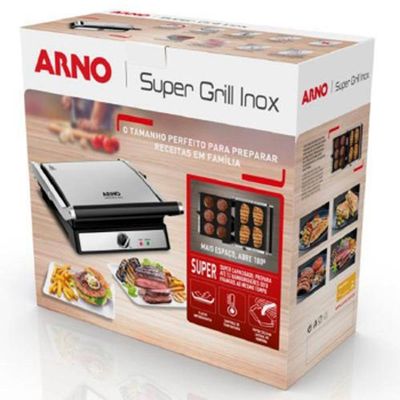 Grill Arno Super Grill 1200w Inox GC122DB1 110V