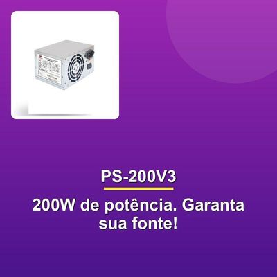 Fonte Atx C3tech Ps-200v3 200w