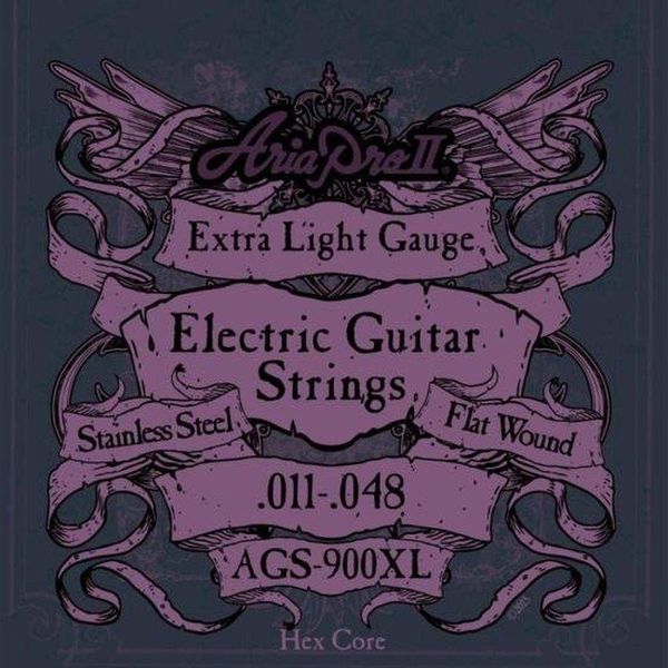 Encordoamento Guitarra Flat Wound .011 Aria Pro Ii