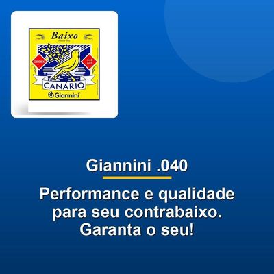 Encordoamento Contrabaixo 4 Cordas .040 Giannini