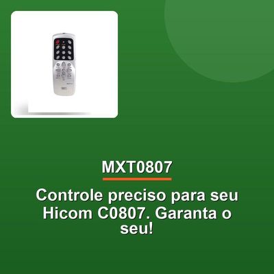 Controle Remoto Receptor Hicom Mxt0807