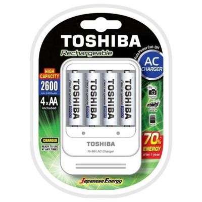 Carregador De Pilhas Toshiba 4x Aa-2600mah