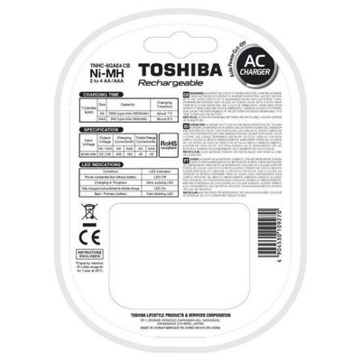 Carregador De Pilhas Toshiba 4x Aa-2600mah